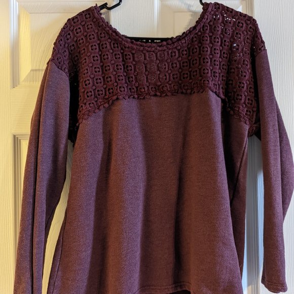 O'Neill sweater crochet fleece sz m - Picture 1 of 2